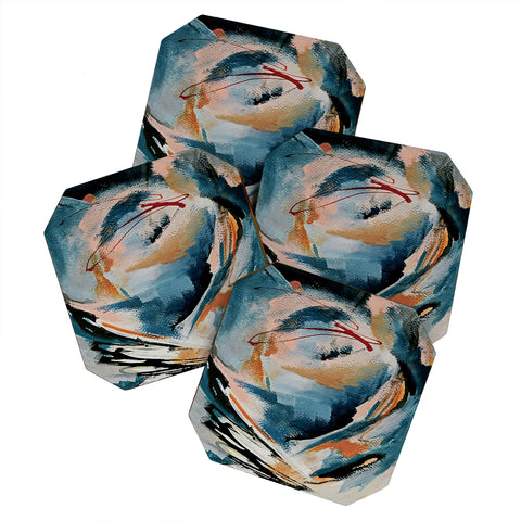 Alyssa Hamilton Art Drift 6 a bold mixed media Coaster Set