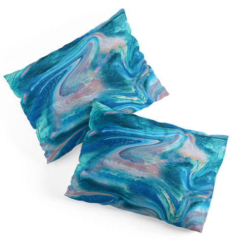 Alyssa Hamilton Art Gemstone 1 a melted abstract watercolor Pillow Shams