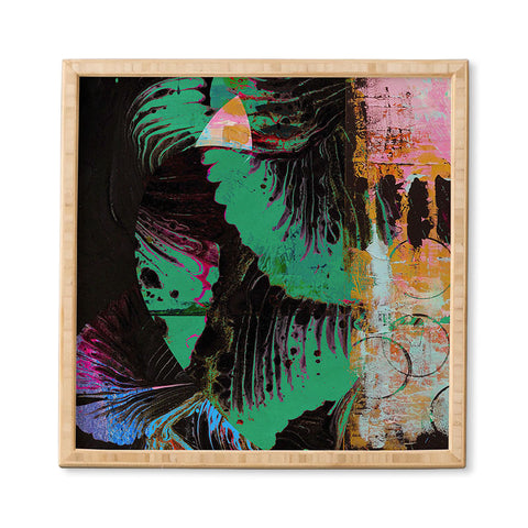 Alyssa Hamilton Art Night Vision A vibrant neon painting Framed Wall Art