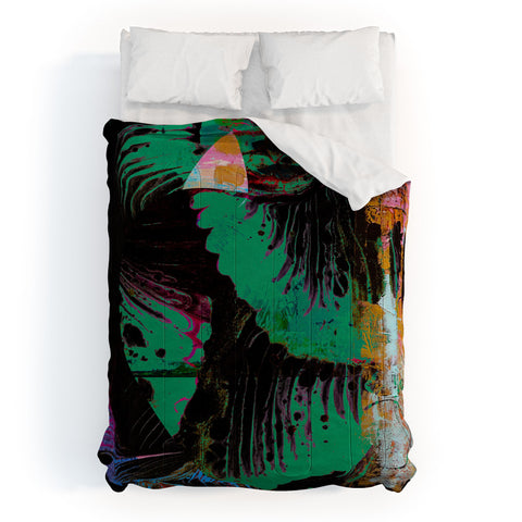Alyssa Hamilton Art Night Vision A vibrant neon painting Comforter