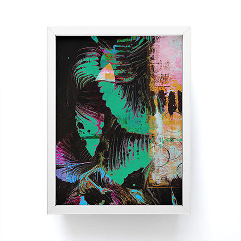 Alyssa Hamilton Art Night Vision A vibrant neon painting Framed Mini Art Print