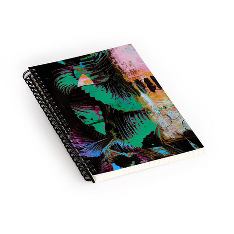 Alyssa Hamilton Art Night Vision A vibrant neon painting Spiral Notebook
