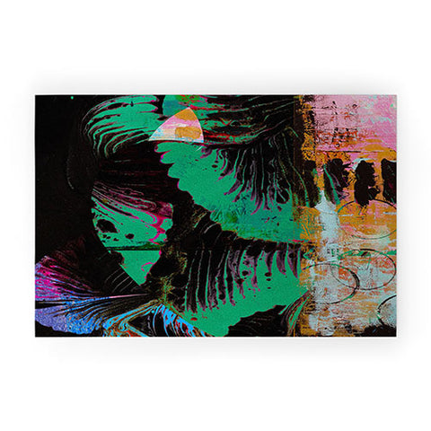 Alyssa Hamilton Art Night Vision A vibrant neon painting Welcome Mat