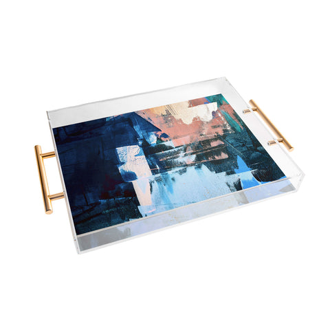 Alyssa Hamilton Art On the Dock a pretty abstract Acrylic Tray