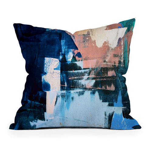 Alyssa Hamilton Art On the Dock a pretty abstract Outdoor Throw Pillow