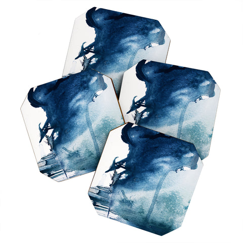 Alyssa Hamilton Art Pacific Grove pretty minimal abstract Coaster Set