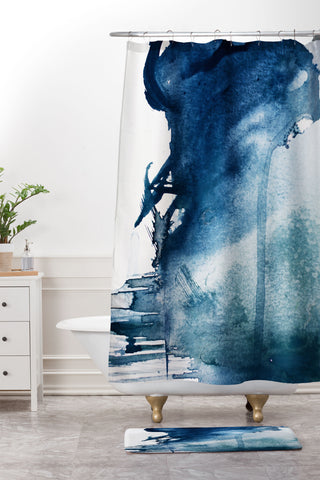 Alyssa Hamilton Art Pacific Grove pretty minimal abstract Shower Curtain And Mat