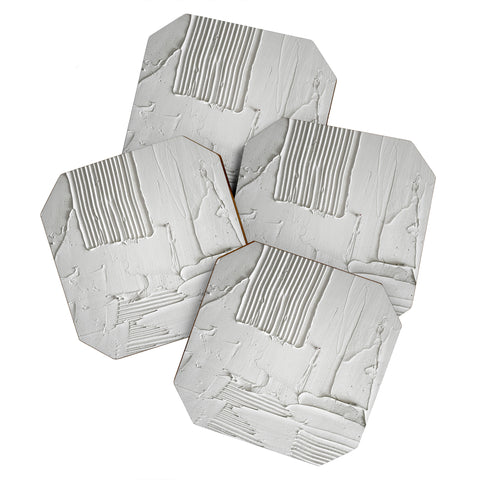 Alyssa Hamilton Art Relief 3 an abstract textured Coaster Set