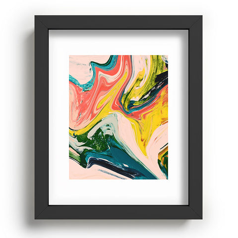 Alyssa Hamilton Art Revival A colorful retro painting Recessed Framing Rectangle