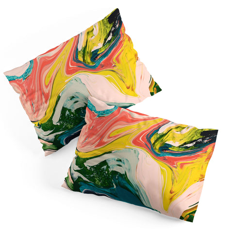 Alyssa Hamilton Art Revival A colorful retro painting Pillow Shams