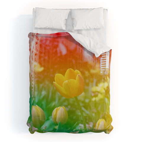 Amber Lauder Center of the Universe NYC Duvet Cover