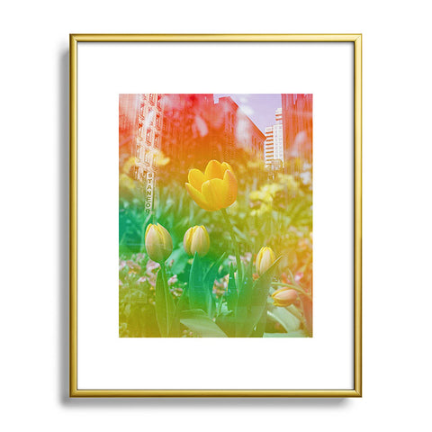 Amber Lauder Center of the Universe NYC Metal Framed Art Print