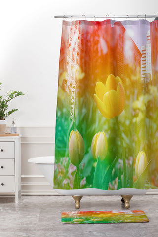 Amber Lauder Center of the Universe NYC Shower Curtain And Mat