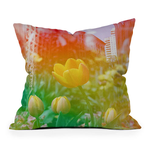 Amber Lauder Center of the Universe NYC Outdoor Throw Pillow