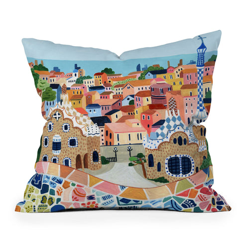 Ambers Textiles Barcelona I Outdoor Throw Pillow