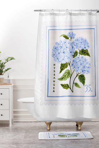 Ambers Textiles Hydrangea II Shower Curtain And Mat