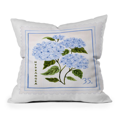 Ambers Textiles Hydrangea II Outdoor Throw Pillow