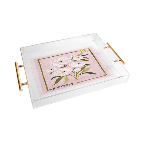 Ambers Textiles Peony 2 Acrylic Tray