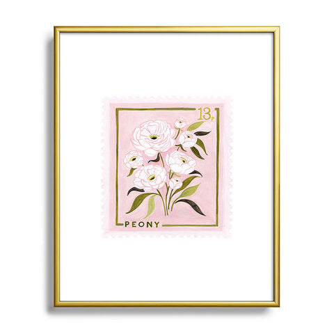 Ambers Textiles Peony 2 Metal Framed Art Print