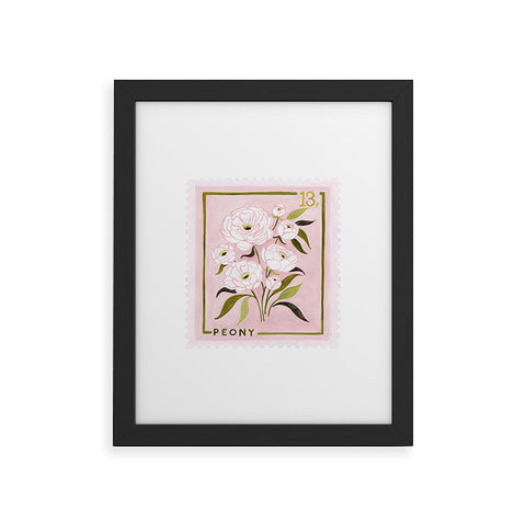 Ambers Textiles Peony 2 Framed Art Print