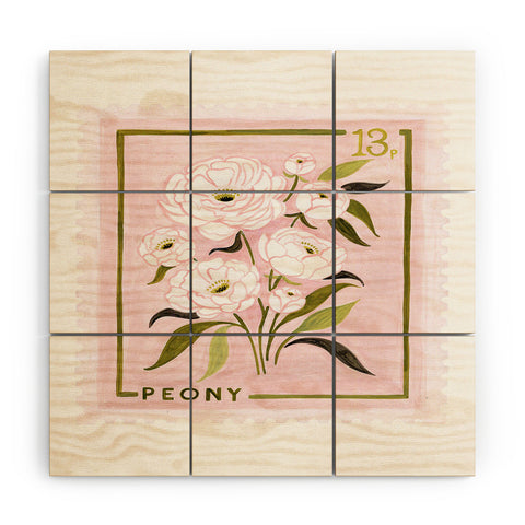 Ambers Textiles Peony 2 Wood Wall Mural