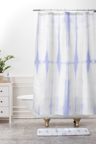 Amy Sia Agadir 2 Pastel Blue Shower Curtain And Mat