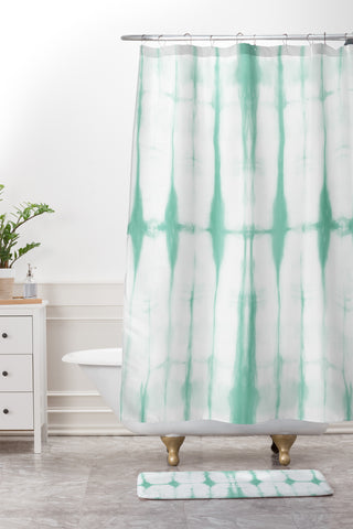 Amy Sia Agadir 2 Sea Green Shower Curtain And Mat