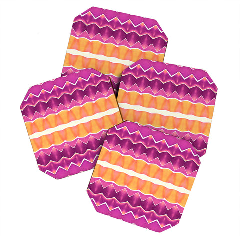 Amy Sia Agadir 3 Purple Coaster Set
