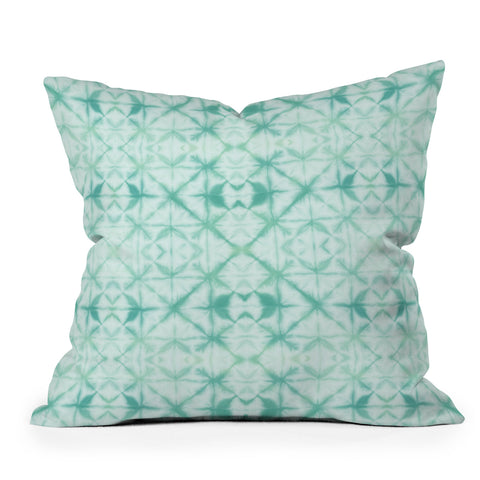 Amy Sia Agadir Sea Green Outdoor Throw Pillow