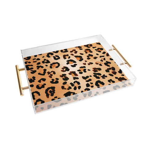 Amy Sia Animal Leopard Brown Acrylic Tray