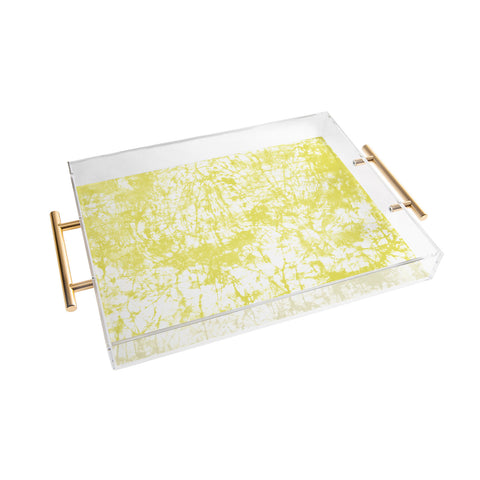 Amy Sia Crackle Batik Ochre Acrylic Tray