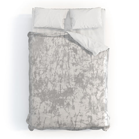 Amy Sia Crackle Batik Pale Gray Duvet Cover
