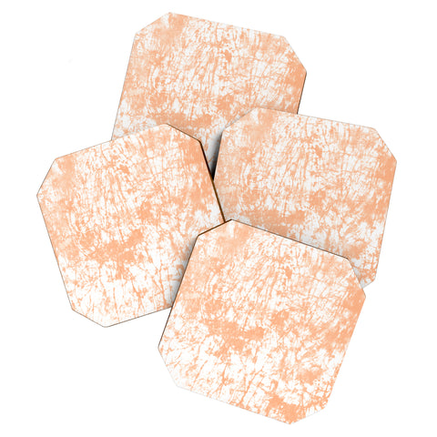 Amy Sia Crackle Batik Peach Coaster Set