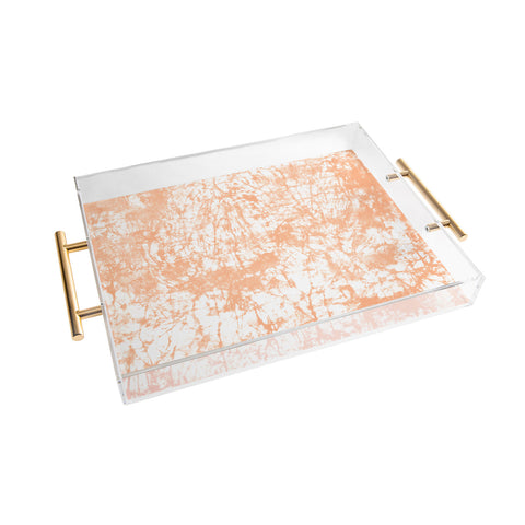 Amy Sia Crackle Batik Peach Acrylic Tray