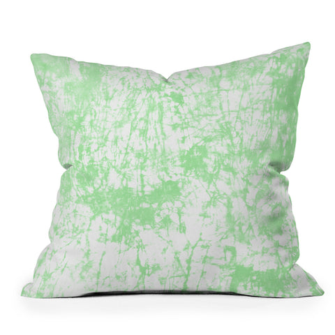 Amy Sia Crackle Batik Sage Outdoor Throw Pillow