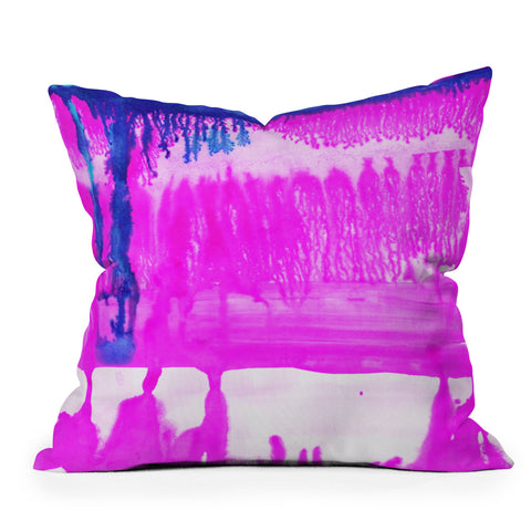 Amy Sia Dip Dye Hot Pink Outdoor Throw Pillow