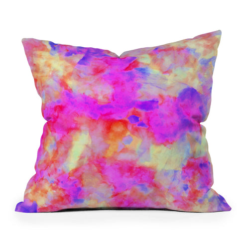 Amy Sia Electrify Pink Outdoor Throw Pillow