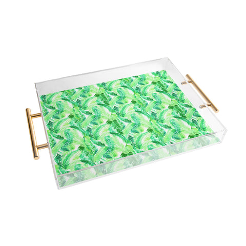 Amy Sia Fern Palm Green Acrylic Tray