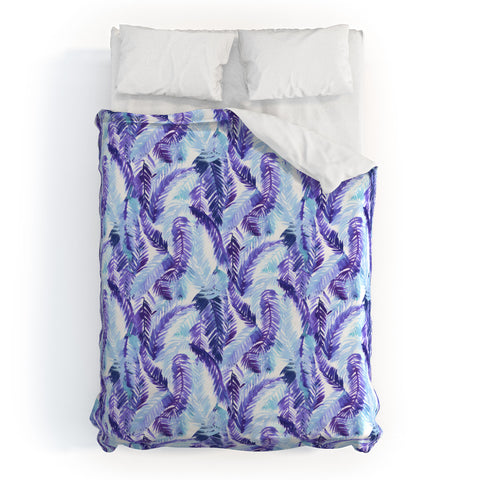 Amy Sia Fern Palm Purple Duvet Cover
