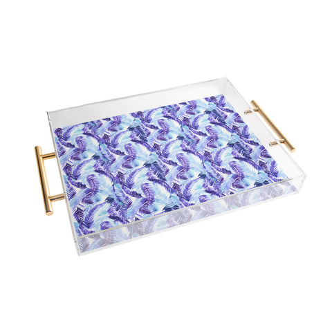 Amy Sia Fern Palm Purple Acrylic Tray