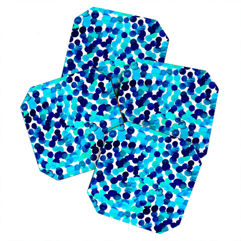 Amy Sia Gracie Spot Blue Coaster Set