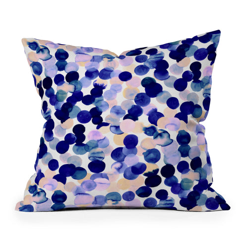 Amy Sia Gracie Spot Pale Purple Outdoor Throw Pillow