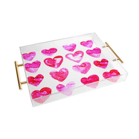 Amy Sia Heart Speckle Acrylic Tray