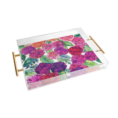 Amy Sia Hydrangea Pink Acrylic Tray