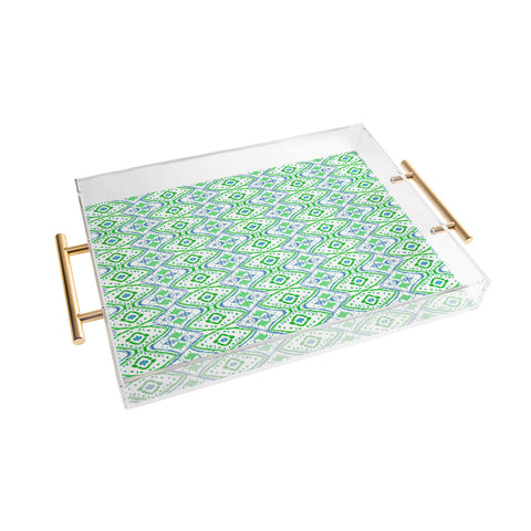 Amy Sia Ikat 2 Grass Acrylic Tray