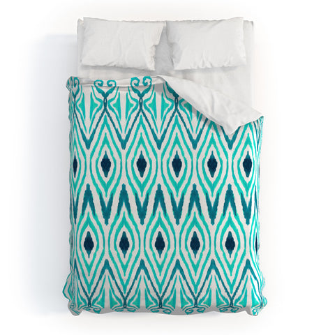 Amy Sia Ikat Jade Duvet Cover