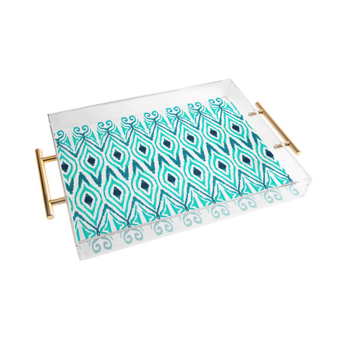 Amy Sia Ikat Jade Acrylic Tray