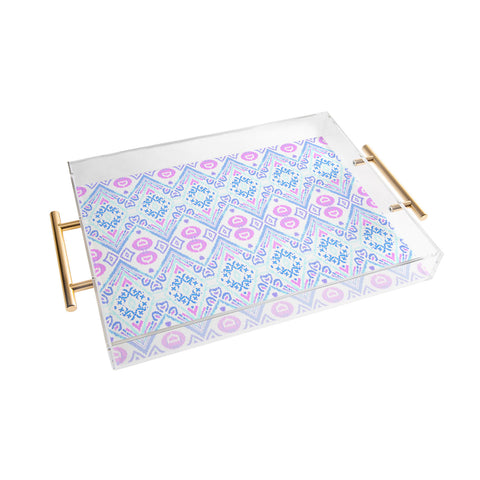 Amy Sia Ikat Java Pink Acrylic Tray