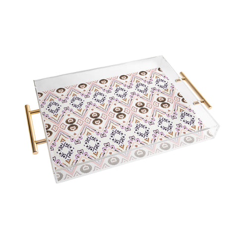 Amy Sia Ikat Java Rose Acrylic Tray