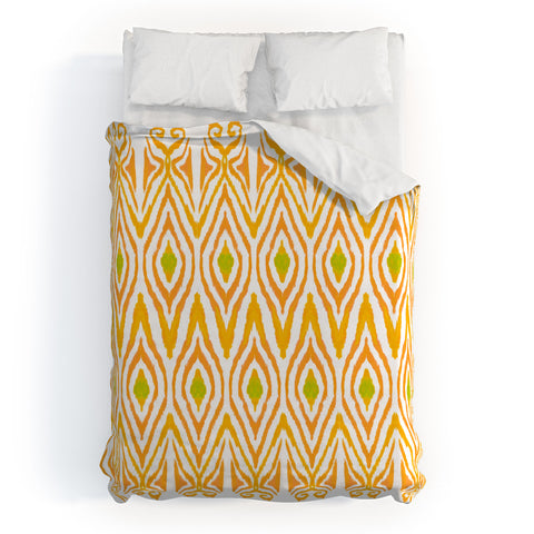 Amy Sia Ikat Tangerine Duvet Cover